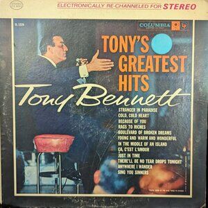 Tony Bennett Tony's Greatest Hits Vinyl Record LP Album Columbia Records VG+ VTG
